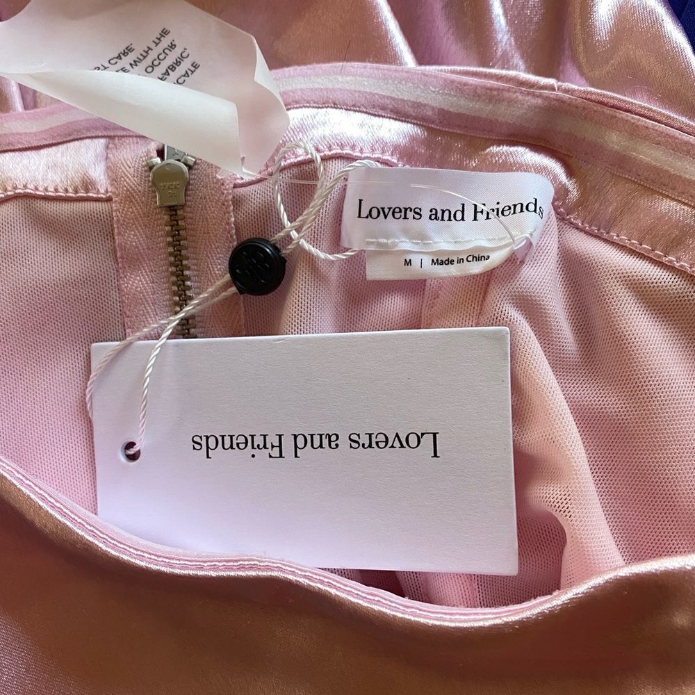 Lovers + Friends Satin Strapless Maxi Dress in Light Pink - Picture 8 of 11
